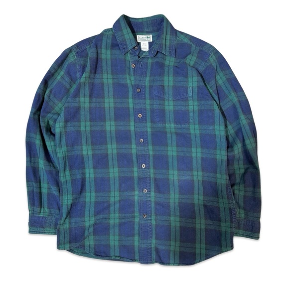 (M) Vintage L.L. Bean Men’s Flannel Button Down down - Picture 1 of 4